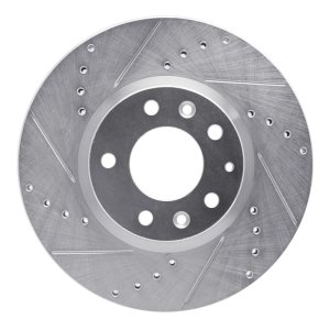 Ford Fusion Brake Rotor (1) - Front Left - R1 Concepts - Drilled & Slotted - Silver - `06-`13 Ford Fusion Brake Rotor (1) - Front Left - R1 Concepts - Drilled & Slotted - Silver - `06-`13